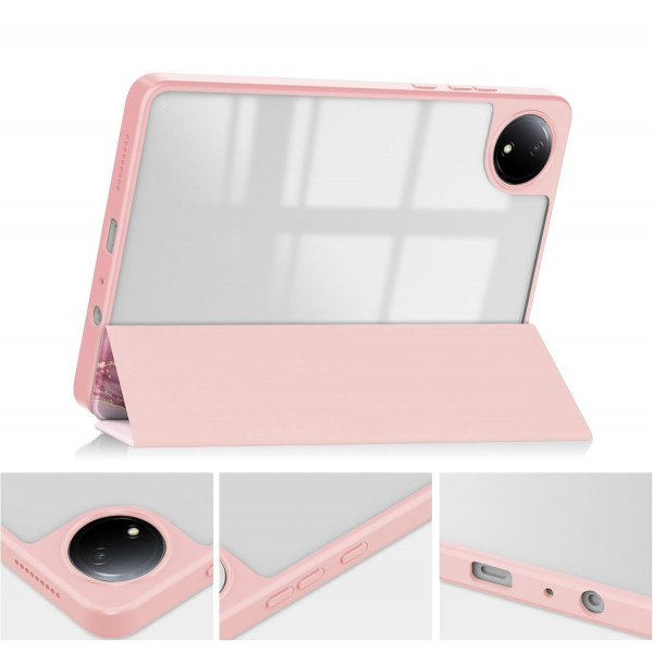 Чохол-книжка BeCover Soft Edge TPU для Xiaomi Redmi Pad SE 8.7 Pink Marble (712576)
