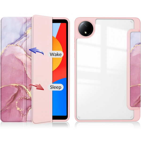 Чохол-книжка BeCover Soft Edge TPU для Xiaomi Redmi Pad SE 8.7 Pink Marble (712576)
