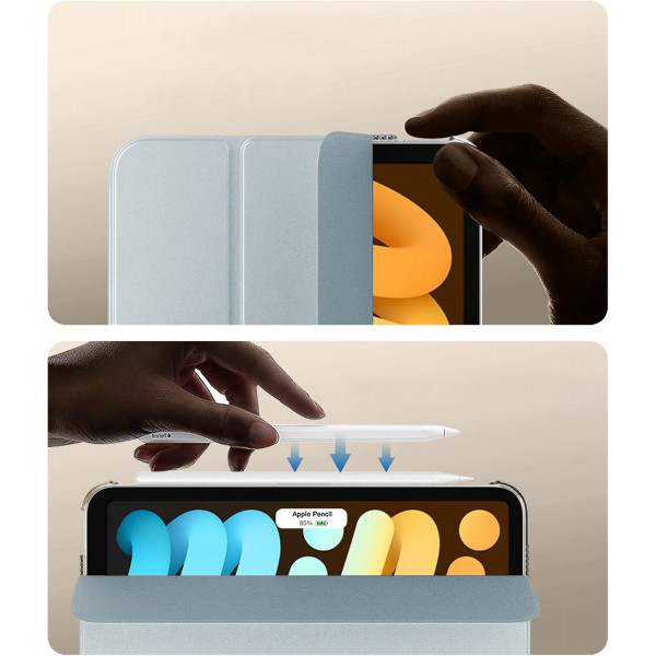 Чохол-книжка BeCover Tri Fold Hard для Apple iPad Mini 7 2024 8.3" Light Blue (712453)