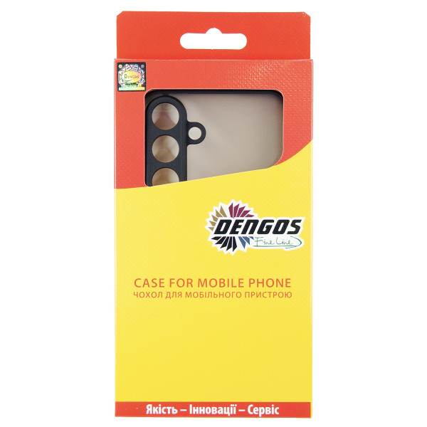 Чохол-накладка Dengos Matt для Samsung Galaxy S25 FE Black (DG-KM-168) + захисне скло