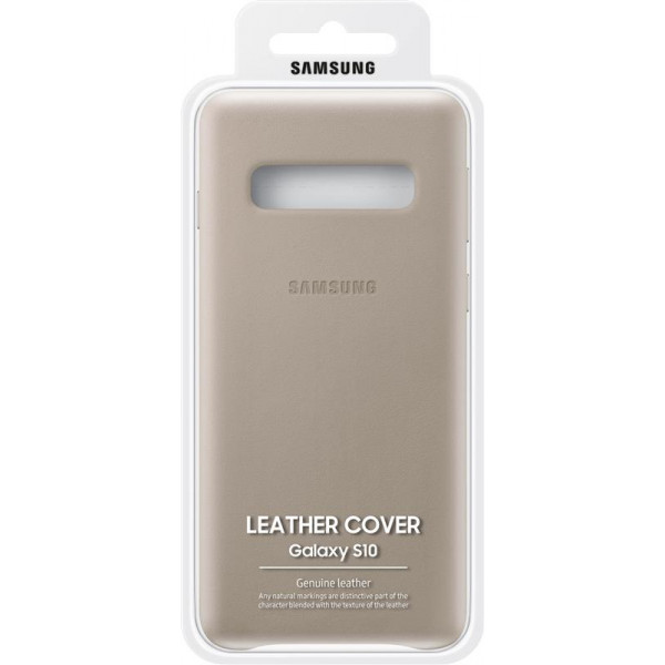 Чохол-накладка Samsung Leather Cover для Samsung Galaxy S10 SM-G973 Gray (EF-VG973LJEGRU)