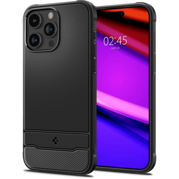 Чохол-накладка Spigen Rugged Armor MagFit для Apple iPhone 15 Pro Matte Black (ACS06703)