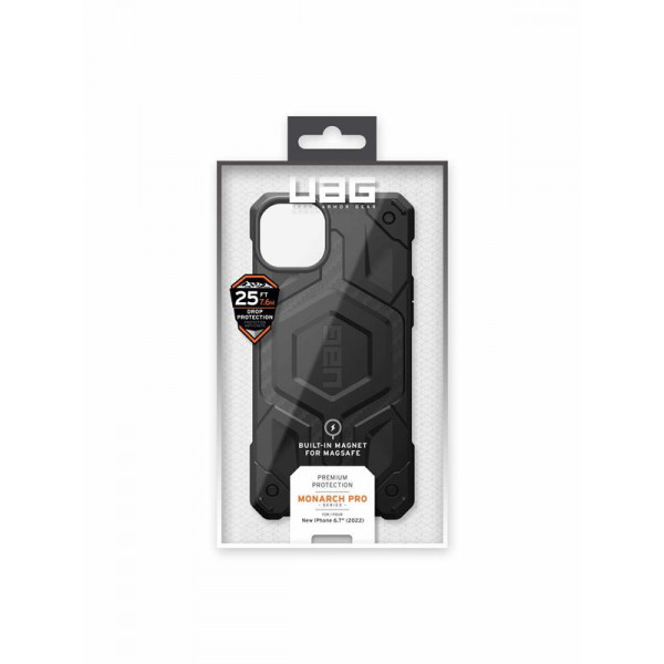 Чохол-накладка Urban Armor Gear Monarch Pro Magsafe для Apple iPhone 14 Plus/15 Plus Kevlar Black (114029113940)
