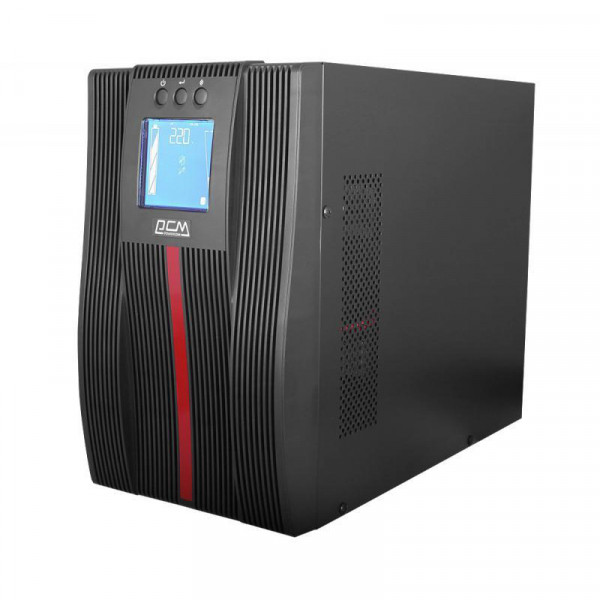 Джерело безперебійного живлення Powercom MAC-2K Schuko, Online, 3 х euro, LCD, RS-232, USB, металл (00230042)