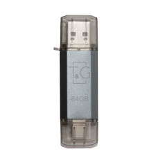 Флеш-накопичувач USB 64GB Type-C T&G 009 Star Series Silver (TG009TC-64GSL)