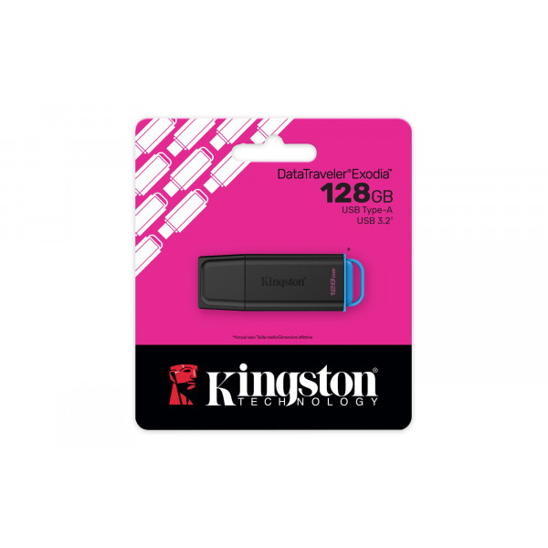 Флеш-накопичувач USB3.2 128GB Kingston DataTraveler Exodia Black (DTXG2/128GB)