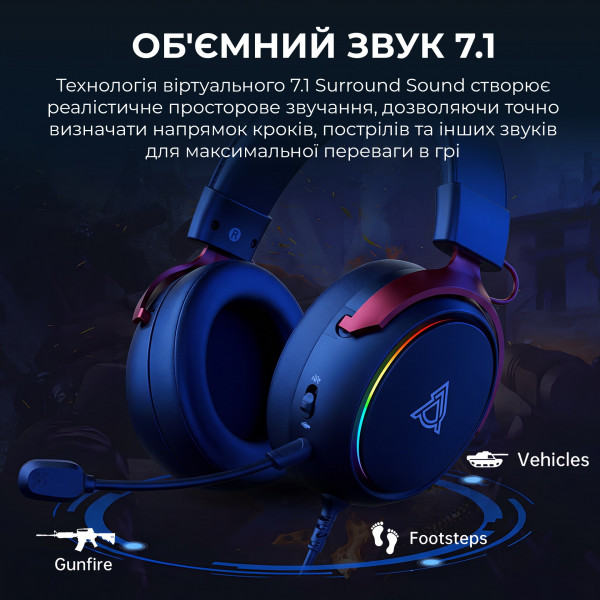 Гарнітура Ajazz AHW10 Black (AHW10-B)