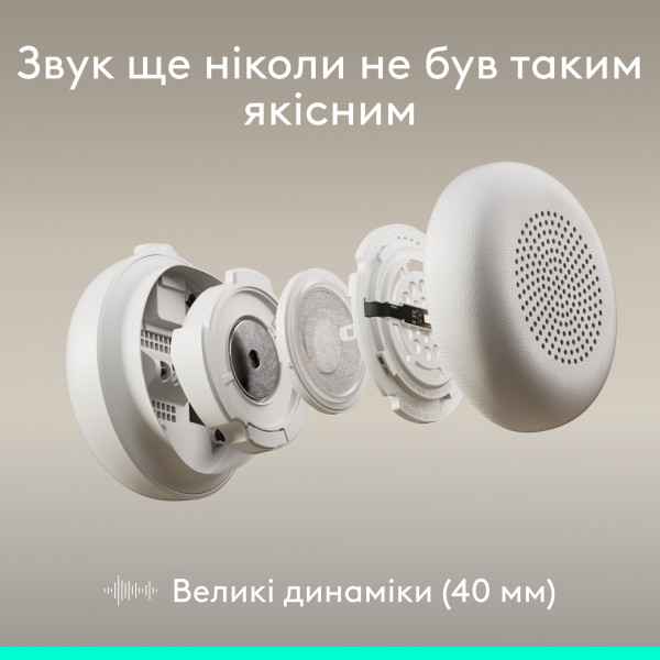 Гарнітура Logitech Zone Wired 2 USB Off-White (981-001621)