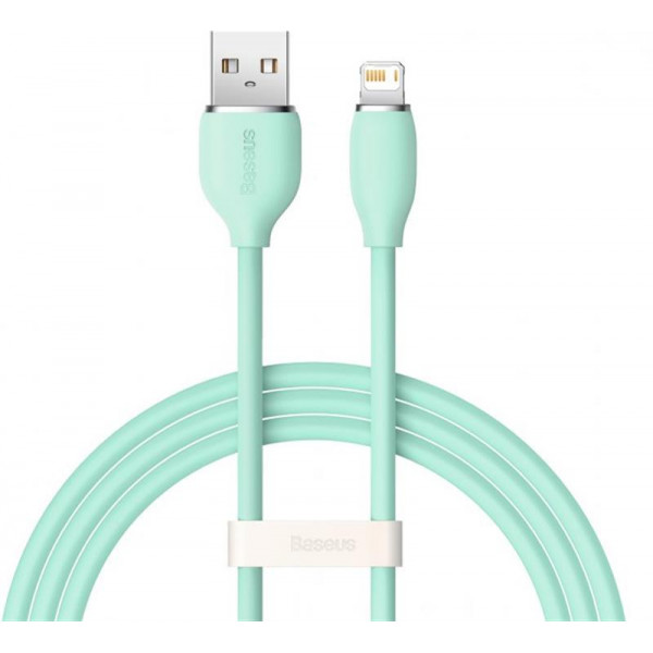 Кабель Baseus Jelly Liquid Silica Gel USB - Lightning (M/M), 2.4 A, 2 м, Green (CAGD000106)