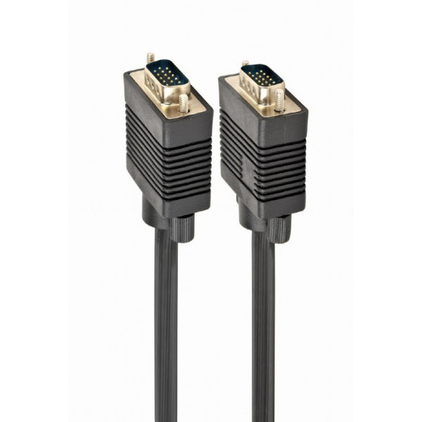 Кабель Cablexpert VGA - VGA (M/M), HD15, з 2-ма фер. кільцями, чорний, 10 м (CC-PPVGA-10M-B) пакет