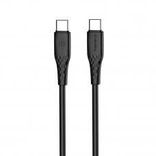 Кабель ColorWay USB Type-C - USB Type-C (M/M), textured PVC, 3А, 2 м, Black (CW-CBPDCC095-BK)