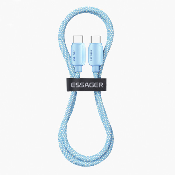 Кабель Essager Breeze USB Type-C - USB Type-C (M/M), 100W, 2 м Blue (EXCTT1-WLA03-P)