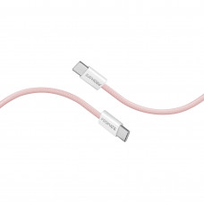 Кабель Promate USB Type-C - USB Type-C (M/M), 3 A, 60 W, 2 м, EcoLine-CC200 Pink (ecoline-cc200.pink)