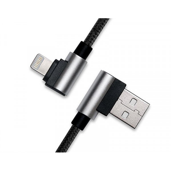 Кабель REAL-EL Premium USB - Lightning (M/M), 1 м, чорний (EL123500034)