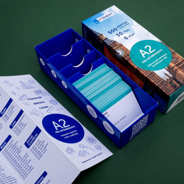 Картки для вивчення англійської мови English Student. A2 – Pre-Intermediate