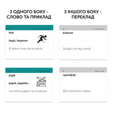 Картки для вивчення іспанської мови English Student. Іспанські неправильні дієслова