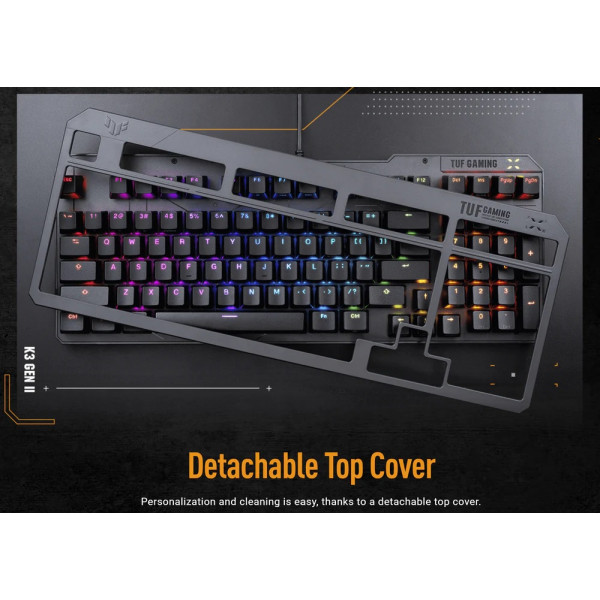 Клавiатура Asus TUF Gaming K3 Gen II Opti-Mech RGB 97key Switches ABS Black (90MP0390-BKMA00)_promo