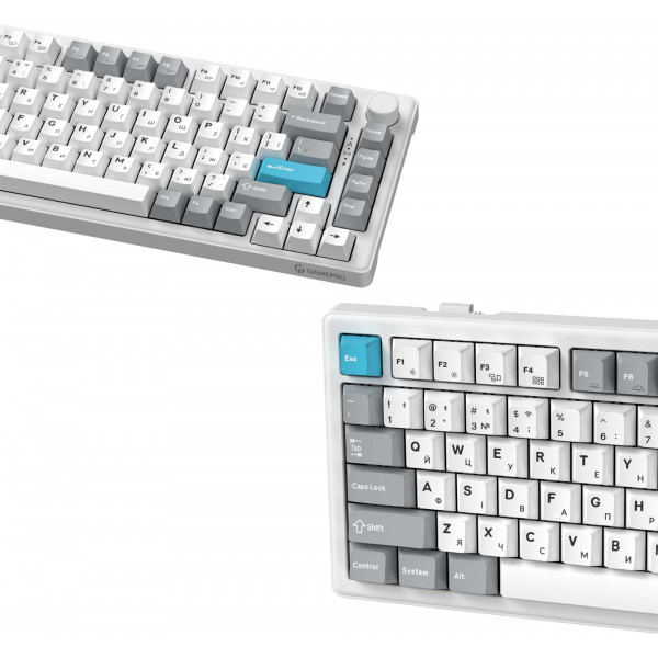 Клавіатура бездротова GamePro Asgard Yord Keychron Super Red Switch White (MK266WH)