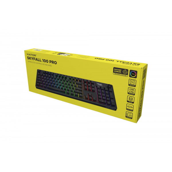 Клавіатура бездротова Hator Skyfall 100 Pro Wireless Black (HTK4101UA)