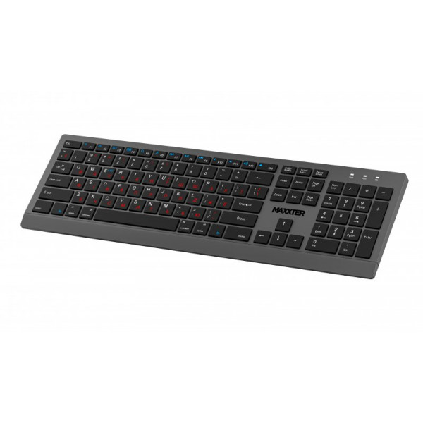 Клавiатура Maxxter KBW-01G-UA Gray-Black