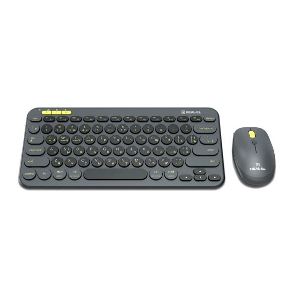 Комплект (клавіатура, миша) бездротовий REAL-EL Kit-635W Black