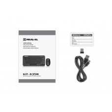 Комплект (клавіатура, миша) бездротовий REAL-EL Kit-635W Black