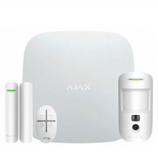 Комплект охоронної сигналізації Ajax StarterKit Cam Plus HDR ECG (8EU) UA White (117597.66.WH1)
