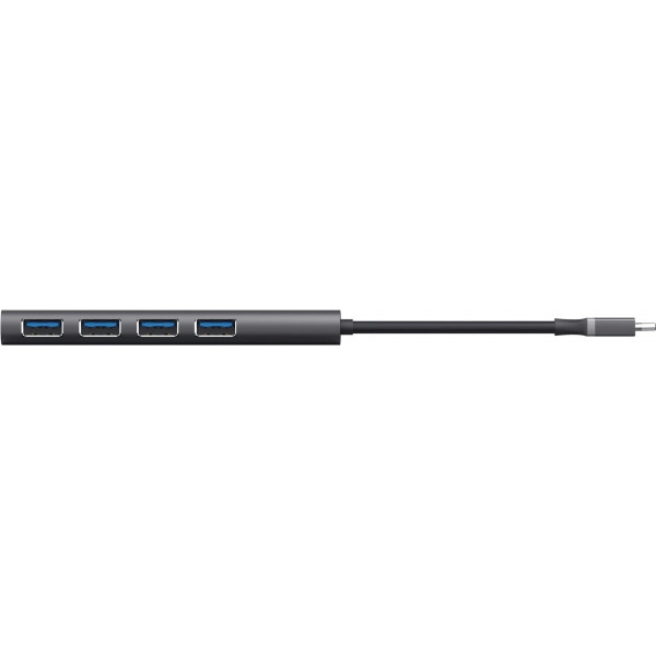 Концентратор Trust Halyx USB Type-C Grey (24948)