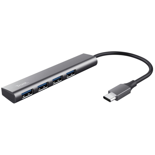 Концентратор Trust Halyx USB Type-C Grey (24948)