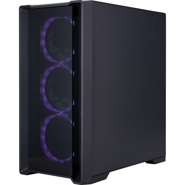 Корпус 1stPlayer T4-G-BK-4FS7 Black