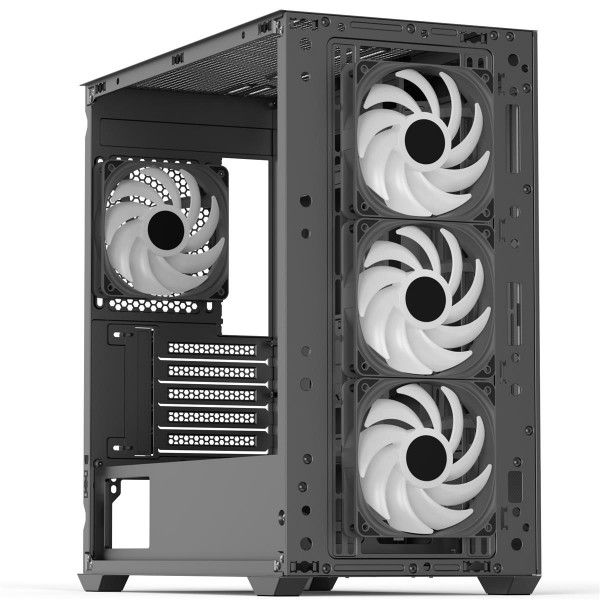 Корпус AeroCool D301A-G-BK-v2 (ACCS-DS03043.11) Black без БЖ