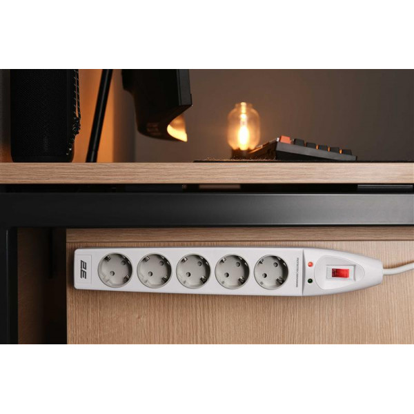Мережевий фільтр 2E 5хSchuko, 3 м (2E-SP515M3WH)