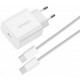 Мережевий зарядний пристрій Essager Vanjane 20W USB-C White (EFJB02-JSTT2-T) + кабель USB Type-C