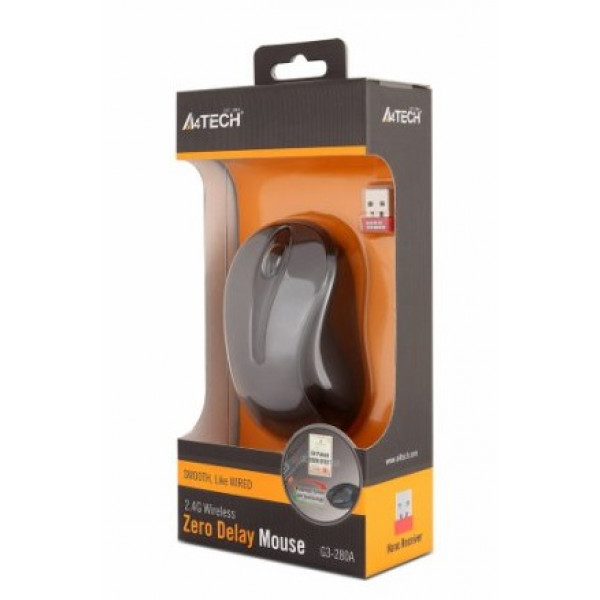 Миша бездротова A4Tech G3-280A Grey