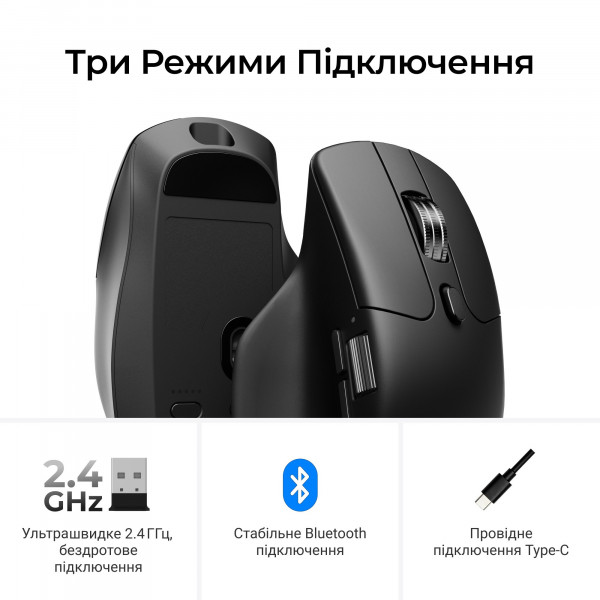 Миша бездротова Keychron M6S WL Black (M6S-A72)