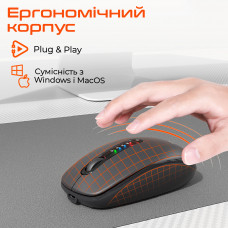 Миша бездротова Meetion BTM100R Black/Steel Gray (MT-BTM100R-A)