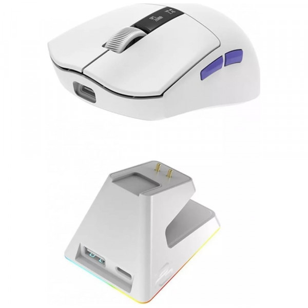 Миша бездротова Proove Gaming Superfight Wireless with charging dock White/Purple (WMSW00122002)