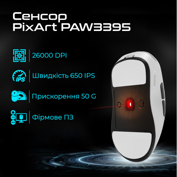 Миша бездротова RAWM ES21 White