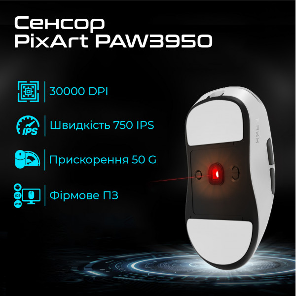 Миша бездротова RAWM ES21Pro Black