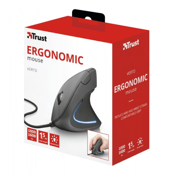 Миша Trust Verto Ergonomic Mouse Black (22885)
