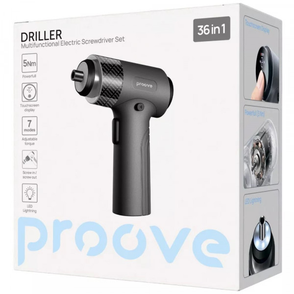 Набір електричних викруток Proove Driller 36in1 Gray (MTSD35000003)