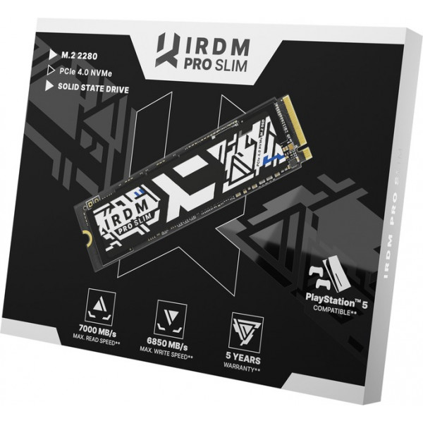 Накочувач SSD 2TB Goodram IRDM Pro Slim M.2 2280 PCIe 4.0 x4 3D TLC (IRP-SSDPR-P44S-2K0-80)