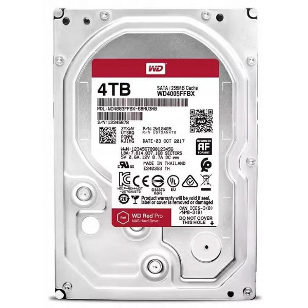 Накопичувач HDD SATA 4.0TB WD Red Pro NAS 7200rpm 256MB (WD4005FFBX)