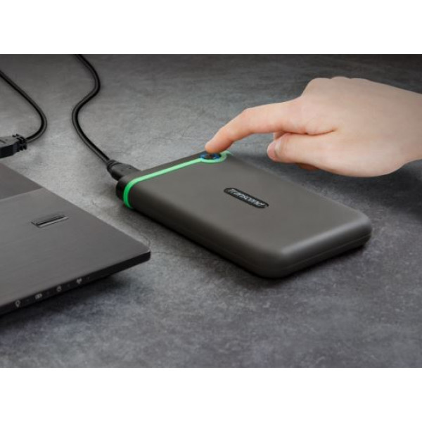 Накопичувач зовнiшнiй HDD 2.5" USB 2.0TB Transcend StoreJet 25M3 Iron Gray Slim (TS2TSJ25M3S)