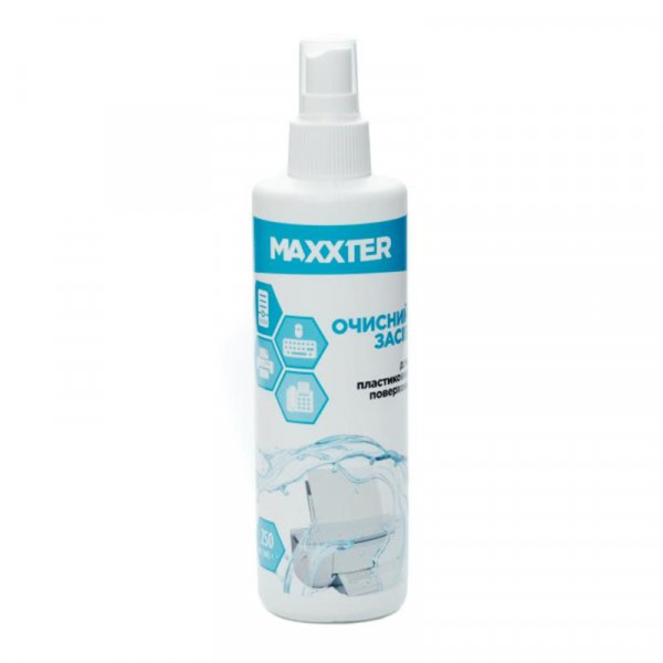 Очисний спрей Maxxter для пластику, 250 мл (CS-PL250-01)