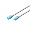 Патч-корд Digitus (DK-1511-0025) cat.5e, U/UTP, 0.25 м, AWG 26/7, PVC, сірий
