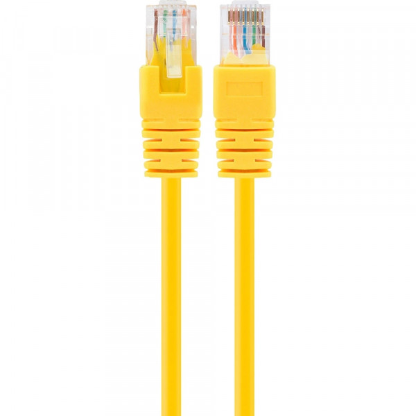 Патч-корд UTP Cablexpert (PP6U-0.5M/Y) cat.6, літий, 50u штекер із засувкою, 0.5 м, жовтий