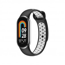 Ремінець BeCover Vents Style для Xiaomi Mi Smart Band 9 Black White (711985)