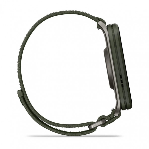 Смарт-годинник Garmin Venu X1 Moss Titanium with Moss Nylon (010-02980-23)