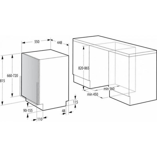 Вбудована посудомийна машина Gorenje GV520E15